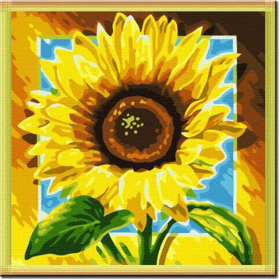 Sonnenblumen Ölbild nach zahlen- en71-3- astmd- 4236 acrylfarbe- Lack Junge 40*40cm