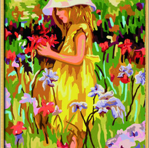 little girl pretty photo painting by numbers factory new picture painting