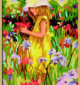 little girl pretty photo painting by numbers factory new picture painting