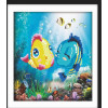 famous cartoon fish resin 5D diamond painting by number for house decor