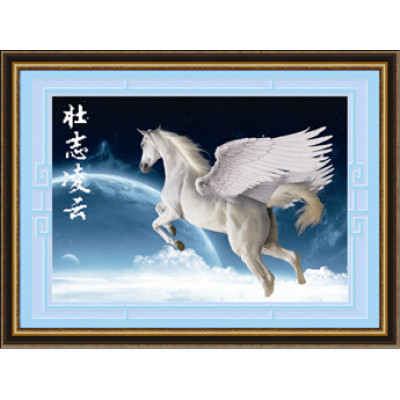 Animal white horse 5d resin diamond painting