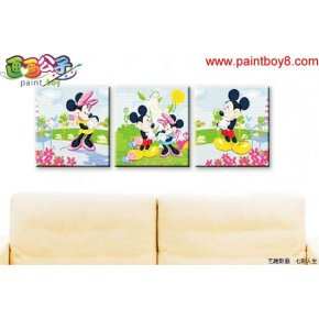 Acryl Ölmalerei cartoon bilder, 3 platten