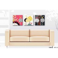 Pintura al óleo del grupo, Triple pintura al óleo por números, Home deco 3 paneles de pintura al óleo