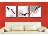 Paint sets for painting -group painting by numbers -3pcs triple canvas oil painting fish picture