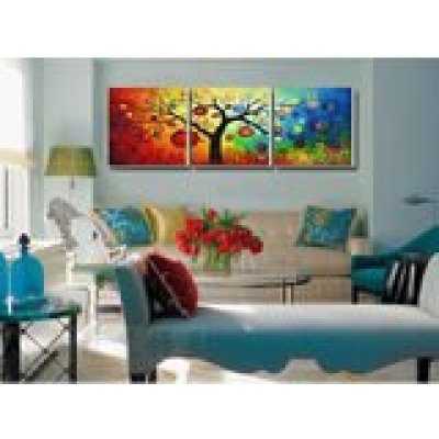 triple oil painting by numbers, 3 panels painting The best oil painting in China