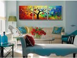 triple oil painting by numbers, 3 panels painting The best oil painting in China