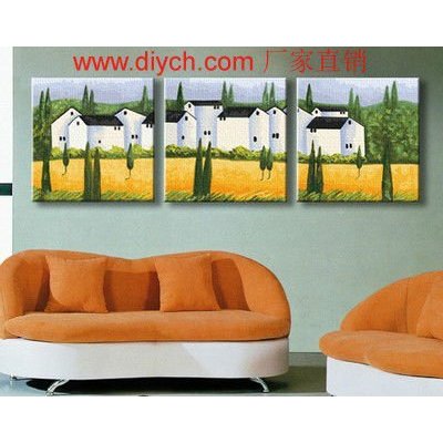 P005 village naturel landscape oil painting by numbers Diy oil painting by digital