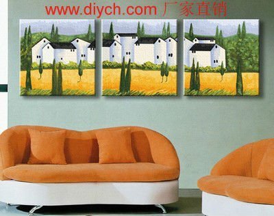 P005 village naturel landscape oil painting by numbers Diy oil painting by digital