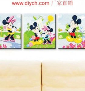 Diy oil painting by digital P010 3PCS panels triple oil painting by numbers