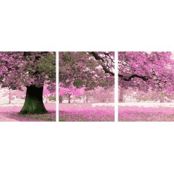Diy Öl malen nach zahlen-sets 3 stück Gruppe malset dreifach-blume malerei