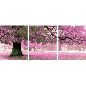 Diy Öl malen nach zahlen-sets 3 stück Gruppe malset dreifach-blume malerei