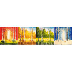 Diy pintura de aceite por números de cuatro paneles nuevo diseño de pintura al óleo
