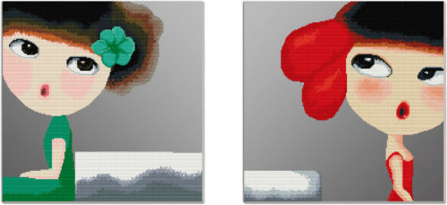 digital painting - manufactor - EN71,CE,SGS modern picture painting two panels