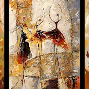 paintboy DIY digital handmade abstract dancer oil group painting by number on canvas