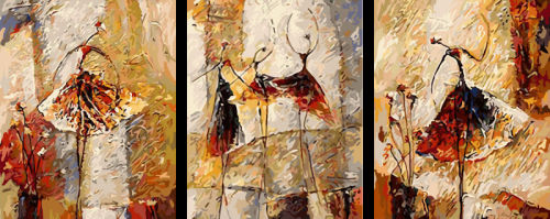 paintboy DIY digital handmade abstract dancer oil group painting by number on canvas