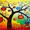 tripych diy oil painting by numbers on canvas GX7167