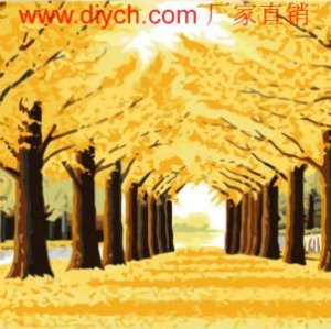 H005 tree design canvas oil painting kit Paint by numbers handmaded painting