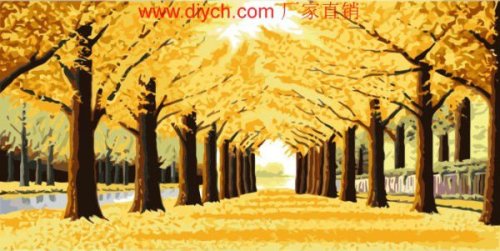 H005 tree design canvas oil painting kit Paint by numbers handmaded painting