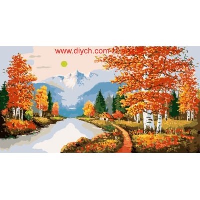 New style Paint by numbers H006 80*160CM tree design painting on canvas