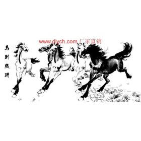 H010 running horse design painting on canvas Good quality Diy oil Paint by numbers