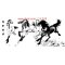 H010 running horse design painting on canvas Good quality Diy oil Paint by numbers