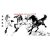 H010 running horse design painting on canvas Good quality Diy oil Paint by numbers