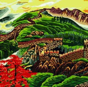 H014 landscape great wall chinese painting on canvas New style Paint by numbers