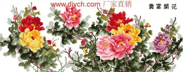 Diy oil painting by digital H002 flower design painting