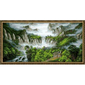 H059 naturel landscape large size canvas painting by numbers yiwu factory wholesales