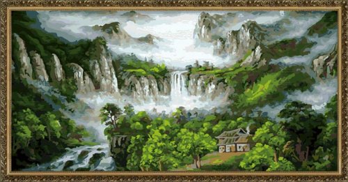 H059 naturel landscape large size canvas painting by numbers yiwu factory wholesales