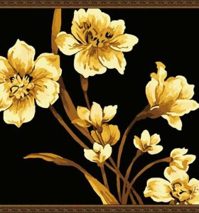 Ventas al por mayor diy pintura por números de la flor de oro yiwu pintura arte proveedores abstracto pintura de la flor