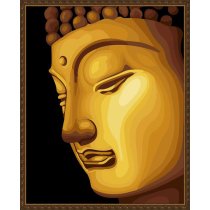wholesales diy oil painting with numbers golden painting buddha painting