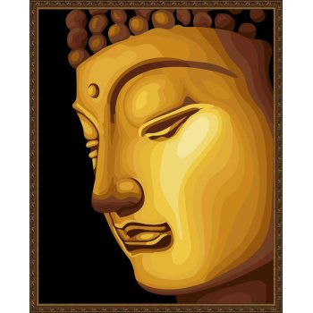 wholesales diy oil painting with numbers golden painting buddha painting