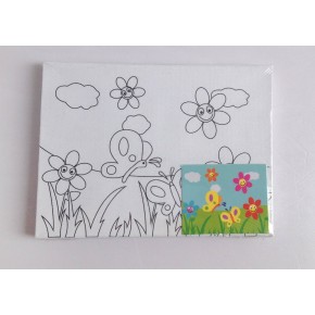 kinder leinwand malerei gesetzt malen eigene leinwand