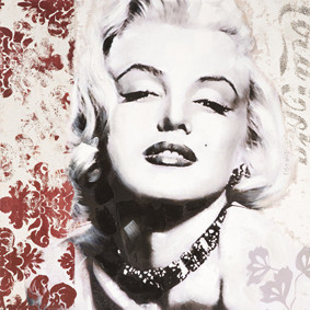 Famosa chica sexy Marilyn Monroe pintura al óleo para sala de estar decoración de la pared