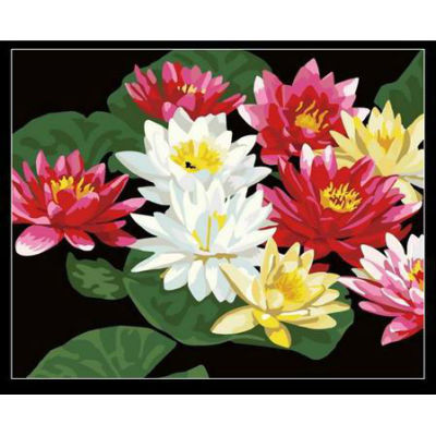 painting with numbers - acrylic paint coloring by numbers flower picture - paint boy 40*50