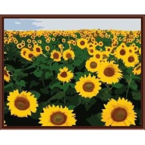 Sgs CE yiwu fabricante pintadas a mano de bricolaje pintura al óleo digital por números del diseño del girasol