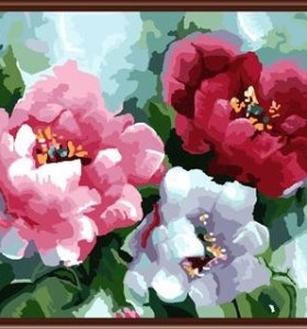 Lona de la pintura al óleo ventas al por mayor de diy pintura al óleo por números de la flor pinturas abstractas diseño GX6176
