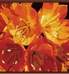 Lona pintura al óleo del arte de diy pintura al óleo por números pinturas abstractas flores pintura por número GX6188