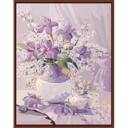 Yiwu manufaktur 40*50 abstrakte diy landschaft Öl auf leinwand neuen blumen-design
