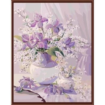 Yiwu manufactory 40*50 abstract diy landscape oil painting on canvas new flower design