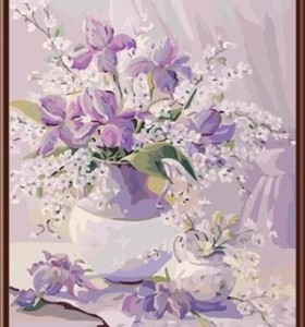 Yiwu manufactory 40*50 abstract diy landscape oil painting on canvas new flower design