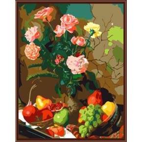 Handmade moderne Ölgemälde von nummer yiwu manufaktur, neue blume bild malerei