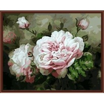 Abstract wooden frame painting by numbers ,new flower design art set factory price GX6230