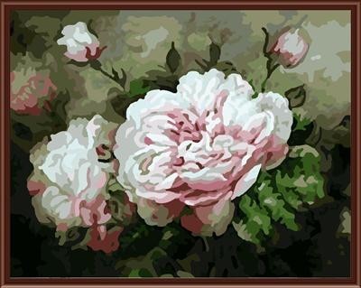 Abstract wooden frame painting by numbers ,new flower design art set factory price GX6230