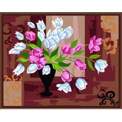 Conjunto de arte pintura para colorear por números de la lona pintura al óleo GX6300