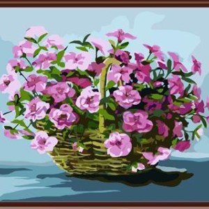 hot selling craft gift coloring by numbers diy wholesale craft flower photo GX6403
