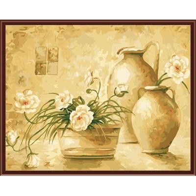 Pintura al óleo imagen de la flor, Pintura abstracta de la flor por números GX6335