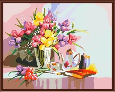 oil abstract flowers painting,acrylic flower painting by numbers,GX6352