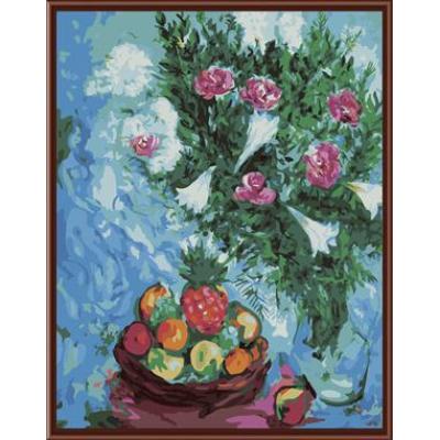 Lona pintura al óleo bodegones flor y fruta ventas al por mayor abstracta pintura al óleo diy by número GX6432